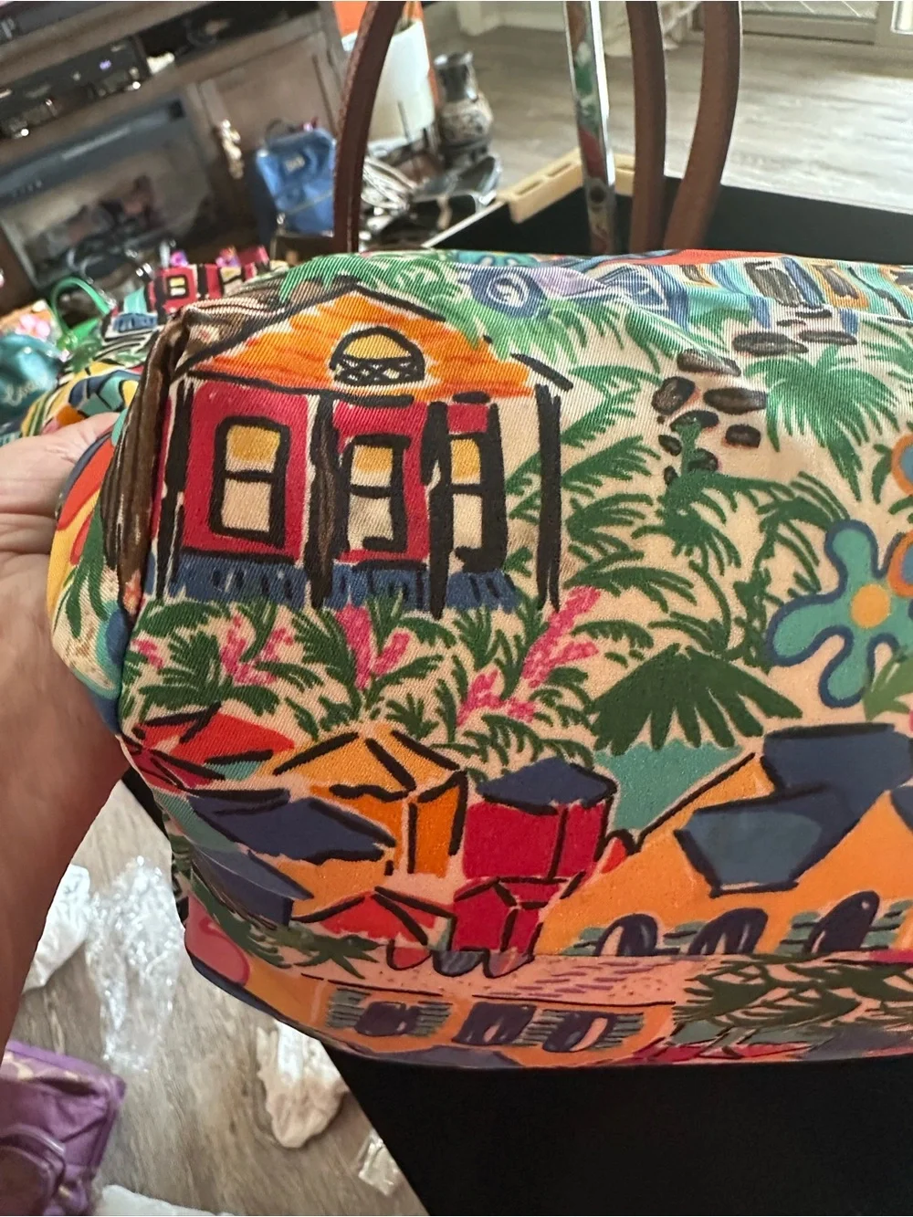 Dooney & Bourke #159 SandbarRARE Tropical Print XL Satchel